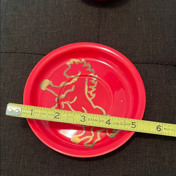 # 0493- Red WHT Art Stacking Mug and Saucer Set. Designed By Julie Lee Nersinger - Picture 6 of 8